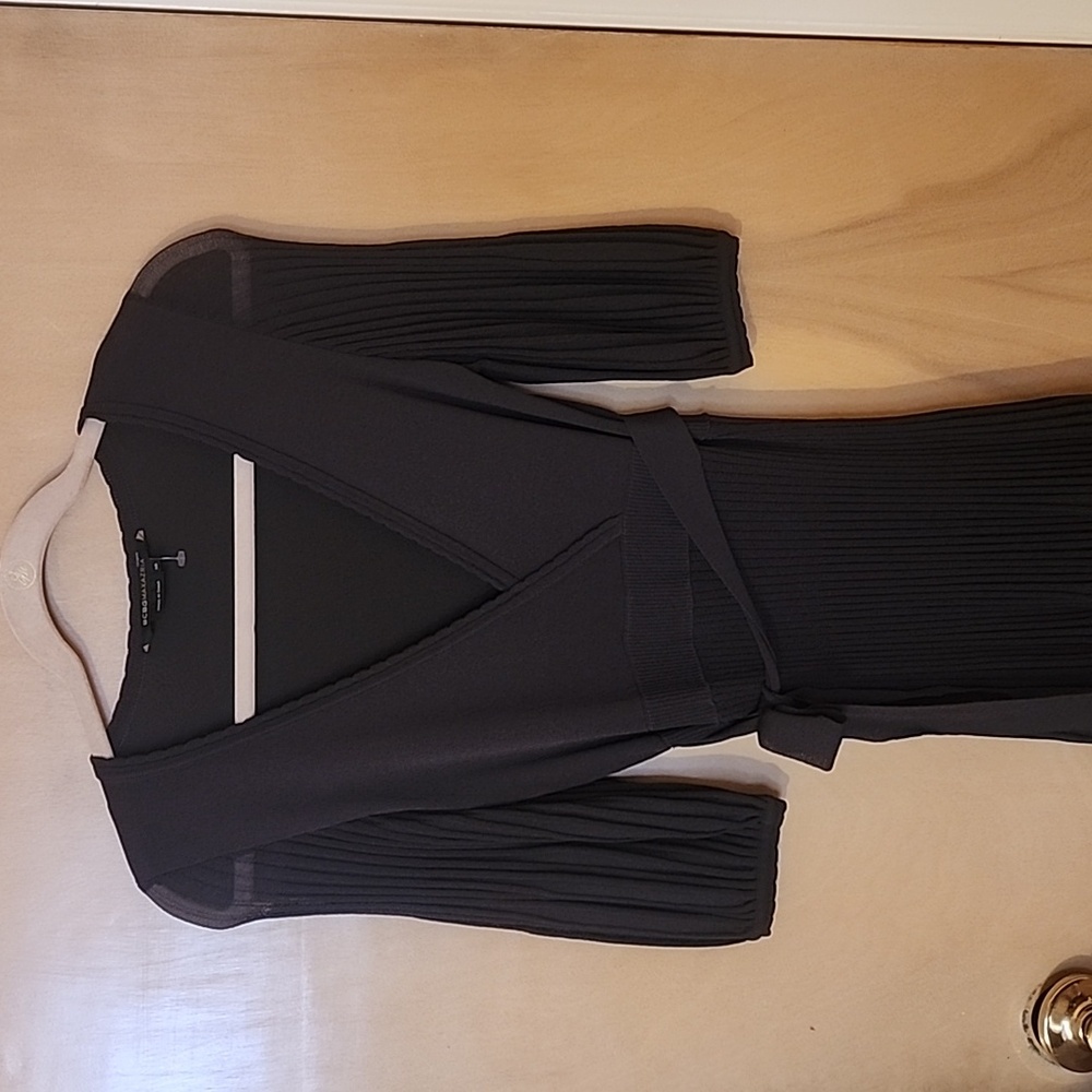 Bcbg brown pleated knit dress size xs - Picture 2 of 7